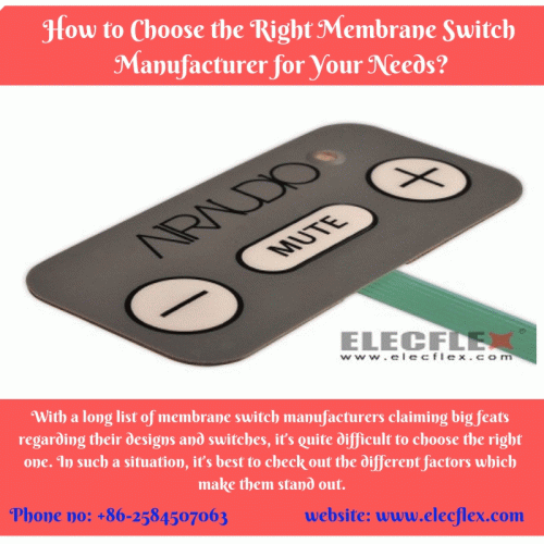 With a long list of membrane switch manufacturers claiming big feats regarding their designs and switches, it’s quite difficult to choose the right one. In such a situation, it’s best to check out the different factors which make them stand out. More details please visit https://www.sooperarticles.com/technology-articles/hardware-articles/how-choose-right-membrane-switch-manufacturer-your-needs-1706326.html