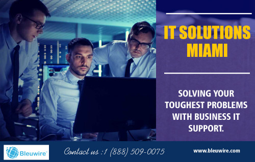 Miami its supports for small business and firms At https://bleuwire.com/

Find Us: https://goo.gl/maps/wEdZHx1zyUN2

Deals in .....

IT Solutions Miami
Managed IT Services Miami
IT Services Fort Lauderdale
IT Consulting Services
IT Companies In Miami Florida
IT Services Near Miami

We provide customized Miami its support and services, thereby reducing costs and improving business agility across the enterprise. Our spectrum of services includes server management, data center services and information technology solutions and systems. Leveraging industry best practices and our pool of skilled resources, we have been successfully delivering business solutions to many clients across verticals.

ADDRESS: 8567 Coralway #465, Miami, FL 33155
10990 NW 138th St, STE 10, Hialeah, FL 33018
3128 Coralway, Miami, FL 33145
SALES: 1 (888) 509-0075
EMAIL: info@bleuwire.com

Social---

https://plus.google.com/+BlueiwreProMiami
https://bleuwireitservices.tumblr.com
https://www.linkedin.com/company/bleuwire
https://www.instagram.com/bleuwireitservices