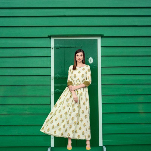 Idalia Green Boota Frilled Dress