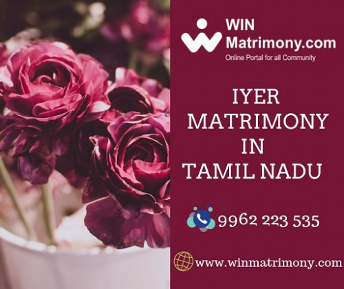 Find Lakh of iyer community brides & grooms on Win Matrimony, the most trusted iyer matrimony site in Coimbatore, Chennai, Trichy, Madurai, Tamil Nadu