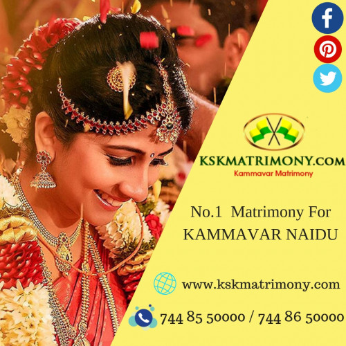 To find out your perfect life partner for Kammavar Naidu Community. Register on KSK matrimony site for free registration and most secure matrimony portal in Tamil Nadu.KSK Matrimony evolved into a perfect end point for those who are exploring for his or her life partner in Kamma Community.