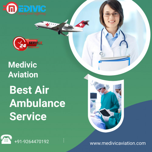 Medivic Aviation Air Ambulance Service in Kolkata provides a complete medical support team along with MD doctors, highly trained nurses, and paramedical staff to the care of the patient during the journey. 
More@ https://bit.ly/2X38LeJ