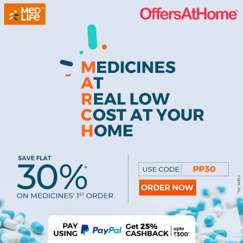 Medlife is an online portal For All Medicines. where you can buy Medicines, Healthcare products, Get your health check-up done by scheduling online health test appointments easily. It is the most trusted and Popular online portal for medicines that provides all quality products at a Good price, Keep in touch with Offers At Home and get Amazing Medlife’s offers, deals and coupons to buy OTC and prescription medicines from the most trusted online pharmacy in India with the fastest delivery. So keep Visiting OffersAtHome to get all the latest Offers, Coupons, Promo codes, Deals.
Url: https://www.offersathome.com/store/medlife/