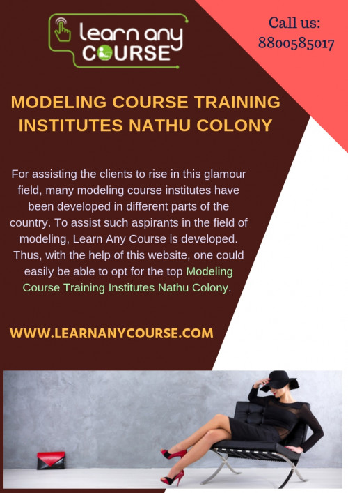 In this fast-paced developed society, our country is also getting westernized in no small extent. People nowadays are getting concerned about the outfits, the looks, the make-up etc. The Modeling Course Training Institutes Nathu Colony assist the beginners a lot to gather the skills required in this field.

https://www.learnanycourse.com/in/search-institute/modeling-institute/nathu-colony