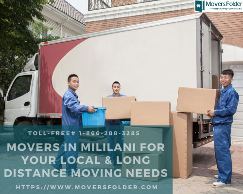 No matter if you are looking for full service movers or just partial assistance for your moving and storage needs, do some quality research before you finalize a moving company.
Compare Movers here & Save:‌ https://www.moversfolder.com/movers/hawaii/mililani
(Or)‌ ‌Call‌ ‌Us‌ ‌Toll-Free#‌ ‌1-866-288-3285.‌ ‌