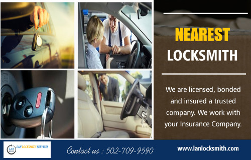 Nearest locksmith service cost estimates & Prices 2018 at https://lanlocksmith.com/auto-locksmith-louisville-ky/
The nearest locksmith service cost estimate is often required and is essential. Locksmith services are needed when you are locked out of cars. The situation in such matters tends to get a bit too scary. Being locked out of your car is every car owner's nightmare. Lockouts are more prone to happen at busy intersections. Locksmiths provide significant assistance in such matters. Auto locksmiths rely on intuition rather than expertise. The job of an auto locksmith is such that he has to fish in the dark for getting his job done.
My Social :
https://www.dailymotion.com/lanlocksmithservices
https://www.behance.net/lockedkeysincar
https://sites.google.com/view/locksmith-services/home
https://lanlocksmithservices.contently.com/

L A N Locksmith Services

Address: 2208 Frankfort Ave Louisville, Kentucky 40206
Phone : 502-650-1747
Business Hours: All Days Open 24 Hours

Deals In....
Auto Locksmith Louisville KY
Car Locksmith Louisville KY
Emergency Locksmith Louisville KY
Louisville Locksmith KY
Nearest Locksmith Service Cost KY