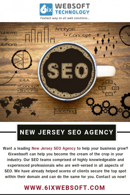 6ixwebsoft Technology can help you achieve the highest-ever SEO rankings. Our expert SEO professionals are engaged in delivering high-quality SEO based on regional and industry-specific parameters. The secret to our success is that we are always on the cutting-edge of innovation and deliver high-end SEO services to clients. Get the best New Jersey SEO Agency for a great price from 6ixwebsoft!

https://6ixwebsoft.com/new-jersey/seo-company-in-nj/