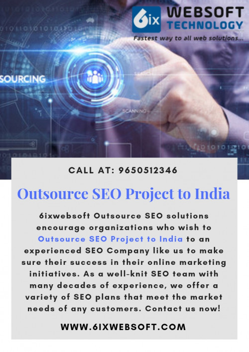 If you are looking to Outsource SEO Project to India then 6ixwebsoft can help on providing professional and certified team at an affordable cost for your projects. Working with us, you don’t have to be concerned about your SEO project management and deliverables. Visit us now!

https://6ixwebsoft.com/seo-outsourcing-company-india/