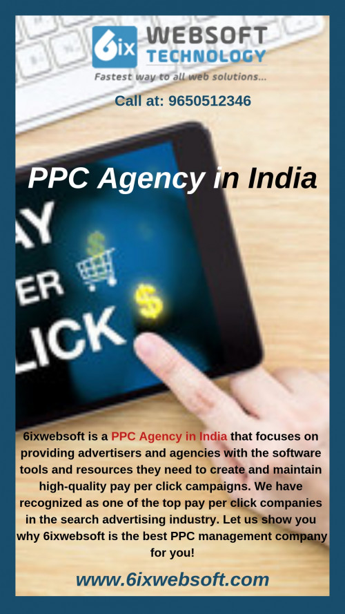 Want more clicks, leads & sales? You need pay per click management by a top PPC Agency in India – 6ixwebsoft. We offer sophisticated software and service options to help you optimize your PPC account. Hire 6ixwebsoft for the best PPC services in India at competitive rates!

https://6ixwebsoft.com/ppc-campaign-management/