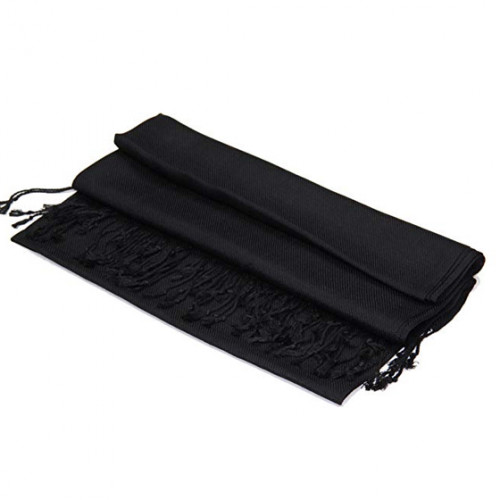 Pashmin Black Scarves b