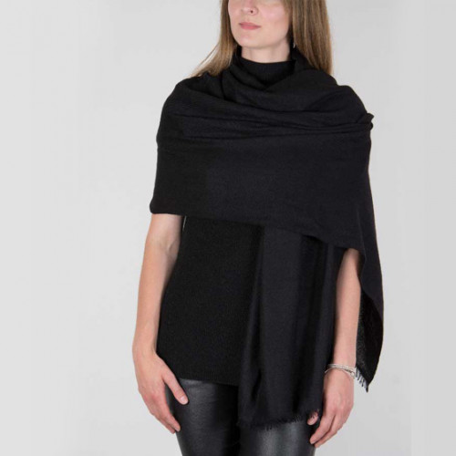 Pashmin Black Scarves c