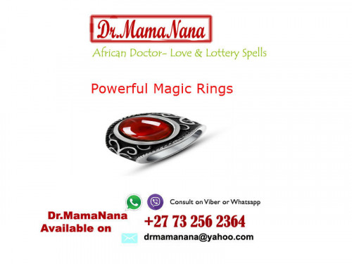 Are you looking magic ring? Dr Mama Nana's provide powerful magic ring for achieving your dreams. If you are facing problem with money, business, job, beauty, relationships, marriage and much more. Dr Mama Nana solves all problems from her magic ring. Call us at +27732562364 or Email : drmamanana@yahoo.com.