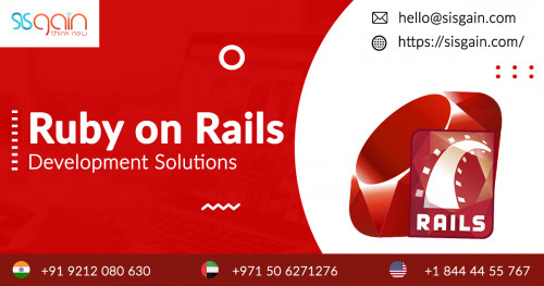 We, incorporate your enthusiasm by offering offshore Ruby on Rails development services as indicated by you. Our specialization and talents are an outcome of the years of experience. Our team of Ruby on Rails developers surpasses desires in offering pleasant web applications for clients across the world. Our able RoR developers get you with front line rich web applications, work process organization System or everything that meets your business specifications. Hire Ruby on Rails developers for full-time, part-time and an hourly basis in USA. For more information call us at +18444455767 or email us at hello@sisgain.com or visit: https://sisgain.com/hire-ruby-on-rails-developer