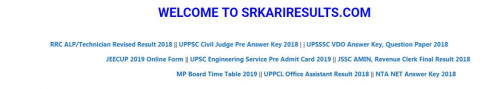 Sarkari Result: Srkariresults.com provides you all the Sarkari Result, Latest Jobs Sarkari naukri Admit card Online Form Rojgar Result in various sectors. Visit at: https://www.srkariresults.com/