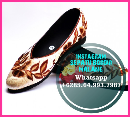 Sepatu Bordir, Online Sepatu Bordir, Sepatu Bordir Aceh, Sepatu Bordir Asmat Coklat, Sepatu Bordir B