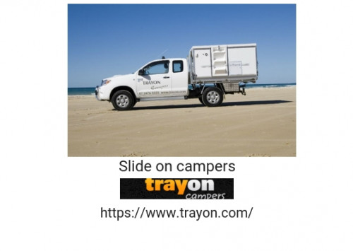 A slide on camper is simply a camper which slides onto the back of a pickup/ute that has a flat tray or platform it can be mounted on.
More info: https://www.trayon.com