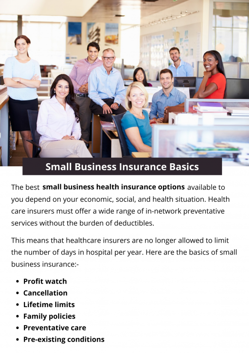 The best small business health insurance options available to you depend on your economic, social, and health situation. All the changes to the healthcare landscape have been wonderful for those who already have the best health insurance plans. Their healthcare insurers are giving them more bang for their buck and they are more protected in terms of making claims, extended family plans, more preventative care options, and fewer limits. To know more visit here https://www.capbluecross.com/wps/portal/cap/employer/shop-group-plans