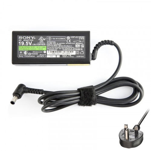 Original Sony VAIO Fit 15E SVF15 UK Adapter Charger 65W 
https://www.adapterworld.co.uk/index.php?main_page=product_info&products_id=132937 
Product Information
Input:100-240V / 50-60Hz
Voltage-Electric current-Output: 19.5V-3.3A-65W
Size of the plug: 6.5mm / 4.4mm 1 Pin
Color: Black
Condition: New,Original
Warranty: 1 Year Warranty and 30 Days Money Back
Package Include:
1 x Sony Charger
1 x Power Cable with UK Plug