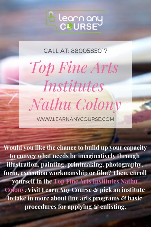 Looking for Top Fine Arts Institutes Nathu Colony? Learn Any Course is a market place which helps connect students to tutors or tuition centres. Hire one of our amazing tutors or enroll for a course near your place. Just fill an application to post your learning requirements on our platform.

https://www.learnanycourse.com/in/search-institute/fine-arts/nathu-colony