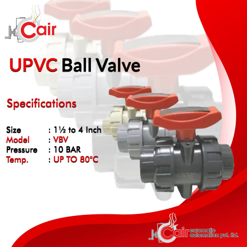 UPVC ball valve is a type of valve that uses a ball-shaped disc to control the flow of fluid through a pipe. UPVC ball valves are known for their reliability, low maintenance, and ease of operation.