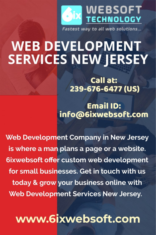 6ixwebsoft offers all type of Web Development Services New Jersey. With the help of best PHP frameworks available, our team makes web development easy and enjoyable so that you can focus on building your business. Let’s build your custom website!

https://6ixwebsoft.com/new-jersey/best-web-development-company-in-nj/