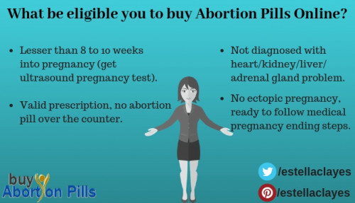 Anyone can purchase pregnancy termination medicines from us. But, these are the parameters to be fulfilled.
https://www.buyabortionpills.net