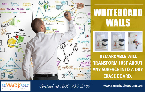 Our Dry Erase Board Paint and transform your surfaces into large writable areas at https://www.remarkablecoating.com

Services:-
whiteboard paint
white board paint
whiteboard wall
dry erase paint
dry erase board paint

For more information about our services, click below links-
https://www.remarkablecoating.com/buy-whiteboard-paint
https://www.remarkablecoating.com/smart-whiteboard-walls/

With White Board Paint and eBeam SmartMarker you will not only turn any surface into a whiteboard but capture, record, stream and sync all of your notes with amazing, innovative technology. Now your whiteboard is ready to use, and with the eBeam SmartMarker, you can now make your whiteboard a whole lot more effective. With the SmartMarker, you can easily slot in any color of dry-erase pen and begin writing, drawing and doodling on your new whiteboard wall. The SmartMarker has five meters of capture area and works in real time.

Contact Us:- 8009362159

Social:
https://www.dailymotion.com/dryErasepaint
https://vimeo.com/whiteboardpaint
http://www.flickr.com/photos/whiteboardpaint/
http://www.mobypicture.com/user/WhiteboardPaint
http://s1294.photobucket.com/user/whiteboardpaint/library/