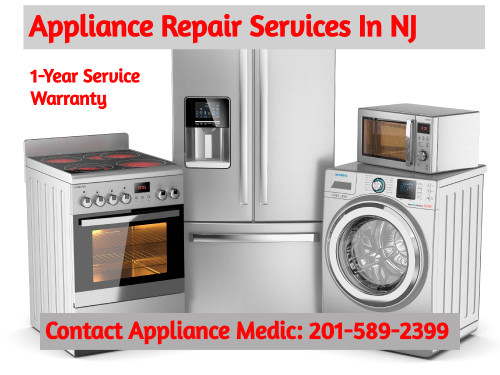 Appliance Medic offers 1-year service warranty on all the applioance repair services in NJ. We can repair any major or small apliance of any leading brand.