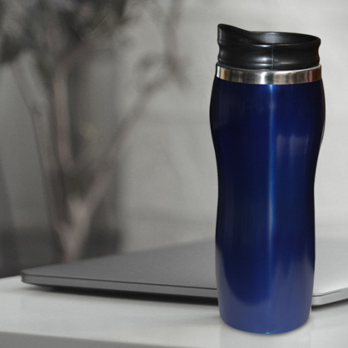 blue water bottle a