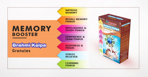 Brahmi Kalpa Granules which help relieve stress and relax your mind, improve your memory and also increases your concentration