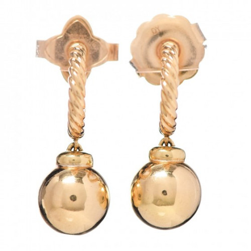 We guarantee this is an authentic DAVID YURMAN 18K Yellow Gold 9mm Solari Drop Earrings or 100% of your money back These stylish earrings are crafted from 18K yellow gold cable and feature a drop gold 9mm bead Get this distinctive look only from David Yurman! Standard US domestic shipping is FREE.