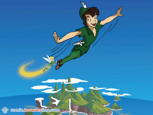 Why is Peter Pan always flying? Because he Neverlands.

For more coder comics visit comic.browserling.com. New programmer comics every week!