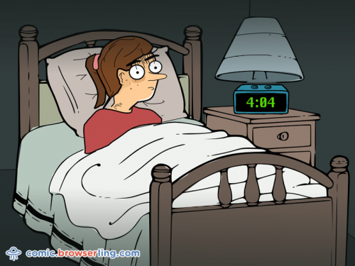 4:04 AM. Sleep not found.

For more coder comics visit comic.browserling.com. New programmer comics every week!