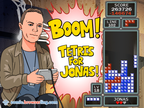 Boom! Tetris for Jeff!

For more coder comics visit comic.browserling.com. New programmer comics every week!