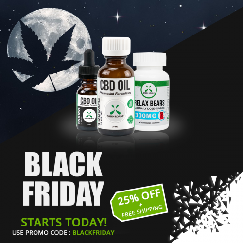 Have you been thinking about trying CBD products but high prices got in the way? Then visit Green Roads and get CBD products on heavy discount of 25% + Free Shipping on this Black Friday. Use "BLACKFRIDAY" Promo Code for the discount while checking out.
More Details: http://bit.ly/2zhxHFK