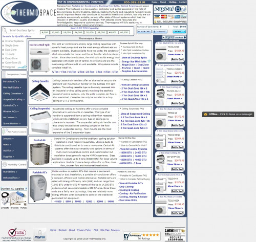 Top supplier of ductless mini split air conditioner systems, portable Ductless air conditioners, heaters, Mini Ductless Splits, central ceiling cassettes and more!

Committed to creating a healthy, safe, and comfortable indoor environment, Thermospace is a supplier and skilled specialist in the field of Environmental Control Systems.  Based out of Oak Park Michigan with branches is Fort Lauderdale and Detroit; we have organized an expanding team of HVAC specialists who combine to offer the expertise and system reference for each individual application.  Our Inventory Includes Portable Air Conditioners, Ductless Split AC's, Space & Patio Heaters, Evaporative Air Coolers and any appliance that operates to serve air temperature management. Rather than marketing a random assortment of products, we exclusively deal with household appliances related to temperature management.  This structure not only gives us the opportunity to offer the largest variety of related appliances but also gives patrons the convenience of browsing a selection that is specific to your application.

#minisplits #minisplit #ductlessminisplit #ductlessminisplits #ductlessAirconditioner #Airconditioners #minisplitsac #singlezoneminisplit #dualzon minisplit

Read more:- https://www.thermospace.com/