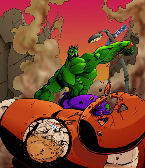 hulk vs juggernaut by jrascoe