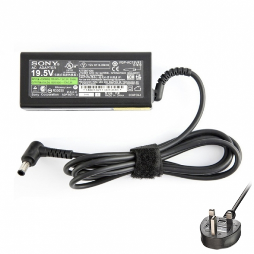 Original Sony VGP-AC19V49 PA-1650-88SY UK Adapter Charger 65W https://www.adapterworld.co.uk/index.php?main_page=product_info&products_id=133427 
Product Information
Input:100-240V / 50-60Hz
Voltage-Electric current-Output: 19.5V-3.3A-65W
Size of the plug: 6.5mm / 4.4mm 1 Pin
Color: Black
Condition: New,Original
Warranty: 1 Year Warranty and 30 Days Money Back
Package Include:
1 x Sony Charger
1 x Power Cable with UK Plug