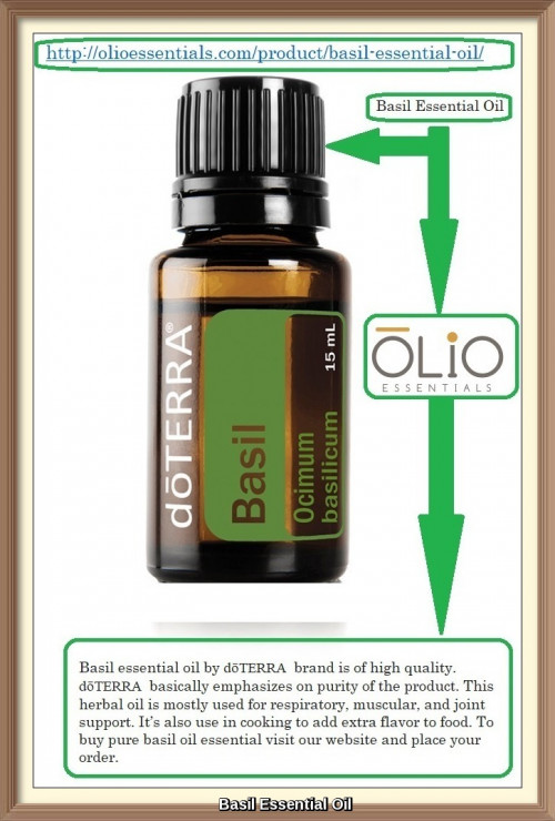 Basil essential oil by dōTERRA  brand is of high quality. dōTERRA  basically emphasizes on purity of the product. This herbal oil is mostly used for respiratory, muscular, and joint support. It’s also use in cooking to add extra flavor to food. To buy pure basil oil essential visit our website and place your order.
http://olioessentials.com/product/basil-essential-oil/