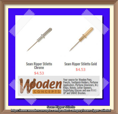 Wooden Concepts is the place online to get your seam ripper stiletto in gold and chrome color. These are compatible with seam ripper handles and these are intended to be a spare and replacement to our seam rippers.
https://www.woodenconcepts.com/product-category/seam-ripper-stiletto/