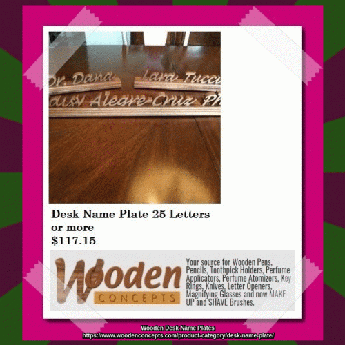 Want desk name plates for office? Then, watch out for wooden desk name plates from Wooden Concepts which can bring a rustic charm to your décor, made of 100% Mahogony with Lacquer finish and display the classic woodwork.
https://www.woodenconcepts.com/product-category/desk-name-plate/