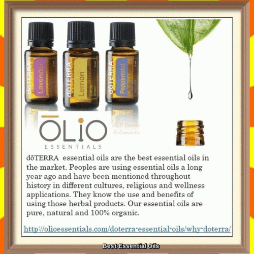 dōTERRA  essential oils are the best essential oils in the market. Peoples are using essential oils a long year ago and have been mentioned throughout history in different cultures, religious and wellness applications. They know the use and benefits of using those herbal products. Our essential oils are pure, natural and 100% organic.
http://olioessentials.com/doterra-essential-oils/why-doterra/