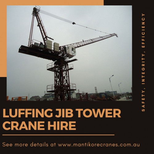 Looking for the best luffing jib tower crane hire company in Sydney. We provide all aspects of crane hire services for the construction industry. We have years of experience in the industry, which has enabled us to provide our customers with a range of services including mobile cranes, tower cranes, self-erecting, and electric luffing cranes for hire. We do all the diligent work for you. We provide cost-effective solutions to the lifting needs of its clients. Mantikore cranes provide industry-leading warranty terms on products. Whichever crane you can be assured it is the most viable to get the job done. Call at 1300 626 845 to hire cranes.  

Visit our website: https://mantikorecranes.com.au/