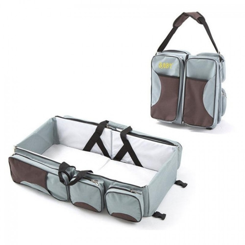 Description:

Is ita bag?  It is a bed?
It's both! This multifunctional nursery bag easily converts into a carrycot. It's perfect for
carrying all your baby essentials, or for letting your baby have a nap, no matter where you
are! A must-have item for every mother-to-be!

This 2 in 1 multifunctional traveling baby diaper bag has a large capacity with waterproof
cushioning.  The comfortable bed can be used when traveling or a temporary bed at
 home.  The waterproof cushioning will reduce your trouble.

One pocket is layered with insulation for bottles.  Another pocket has smaller ones inside
to store your cell phone, sunglasses, spoons, etc.  The other two large pockets are
designed to hold towels, wet wipes, diapers, clothes, or whatever else you want it to.

Specifications:

Material(outer):  Encryption 300D Oxford Fabric+Waterproof Coating
Material(Lining):  210D polyester
Size(fold):  15.75*15.75*5.9 in (40*40*15cm) (LxWxH)
Size(Unfold):  29.5*15.75*7.9 in(75*40*20cm) (LxWxH)
Small pocket size:  17*17cm (LxW)
Big pocket size:   34*17cm (LxW)
Age:  0-36 months
Function:  Nursery bag;Foldable bed
Season:  Spring;Summer;Autumn;Winter

Package Includes

1 X Infant Bed / Bag