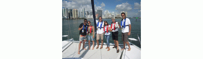 The Biscayne Bay Sailing area is an excellent choice for all kinds of sailing training, starting from beginners to advanced. Join a Bareboat Sailing Course offered by the Biscayne Bay Sailing Academy.