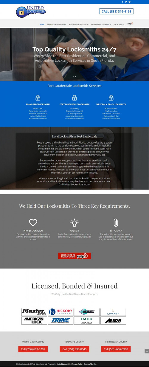 Looking for a local locksmith in Fort Lauderdale, FL? Call United Locksmith today for 24/7 emergency locksmith services.

Visit here:- http://www.unitedlocksmith247.com/