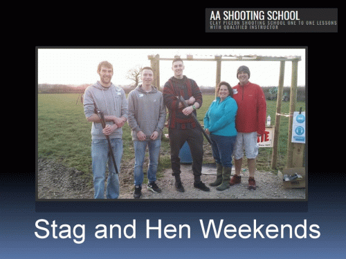 The AA Shooting School is located in the Dorset, UK. Stag and Hen Weekends can be organized at the private ground of AA Shooting School. Here, you can enjoy greatly with your group of friends, along with learning clay pigeon shooting techniques. Contact AA Shooting School today to arrange your pigeon shooting lessons & instruction. For more information Call on 07914 918395.