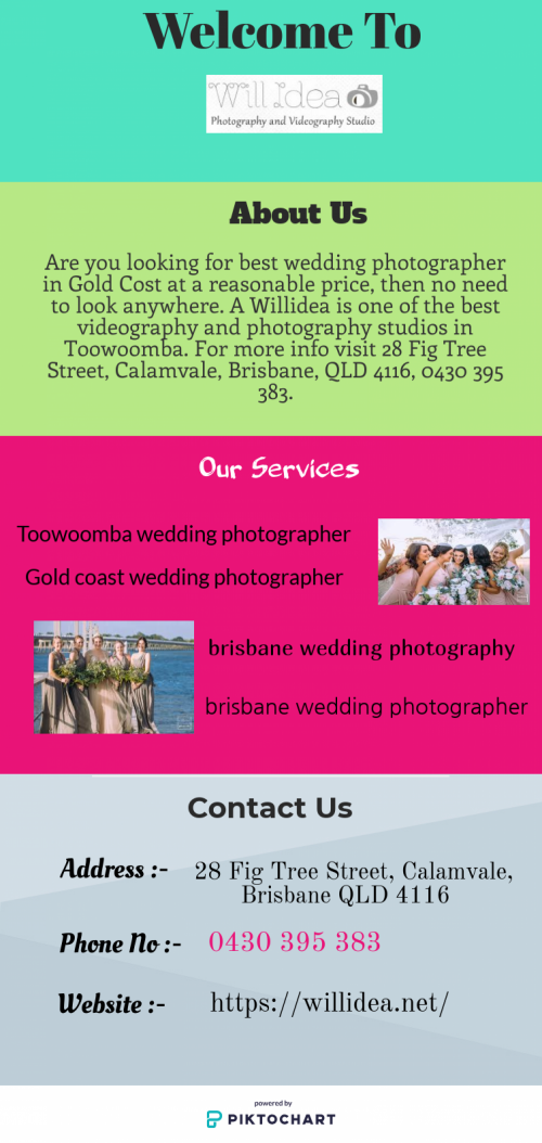 Our brisbane wedding photography always best from others, because we have fully experienced in this field. We have 20 years knowledgeable photographers, who provide best.  https://willidea.net/